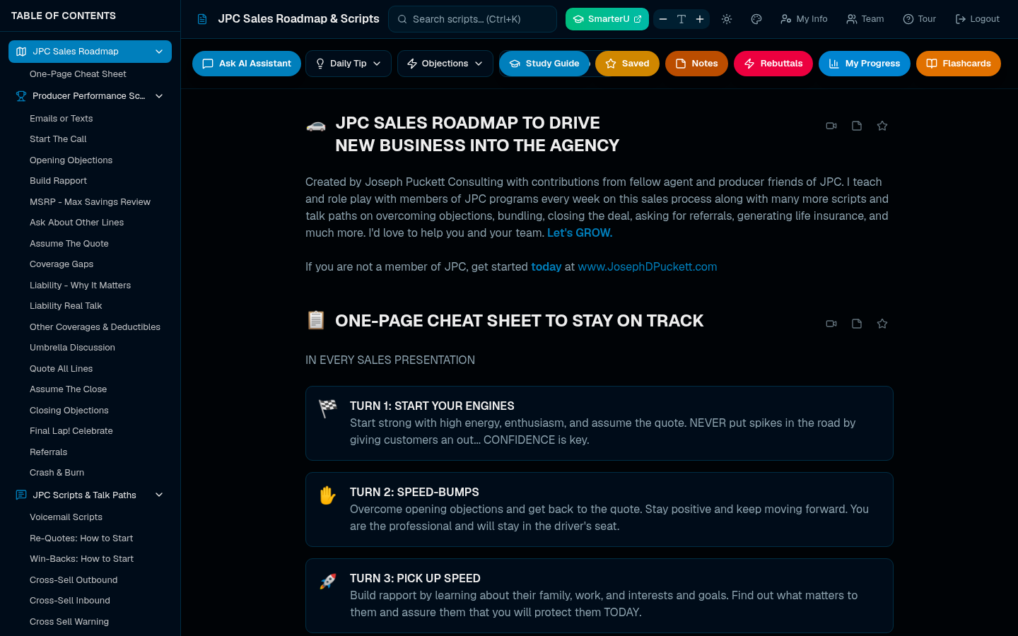 JPC Scripts searchable script and talk path library